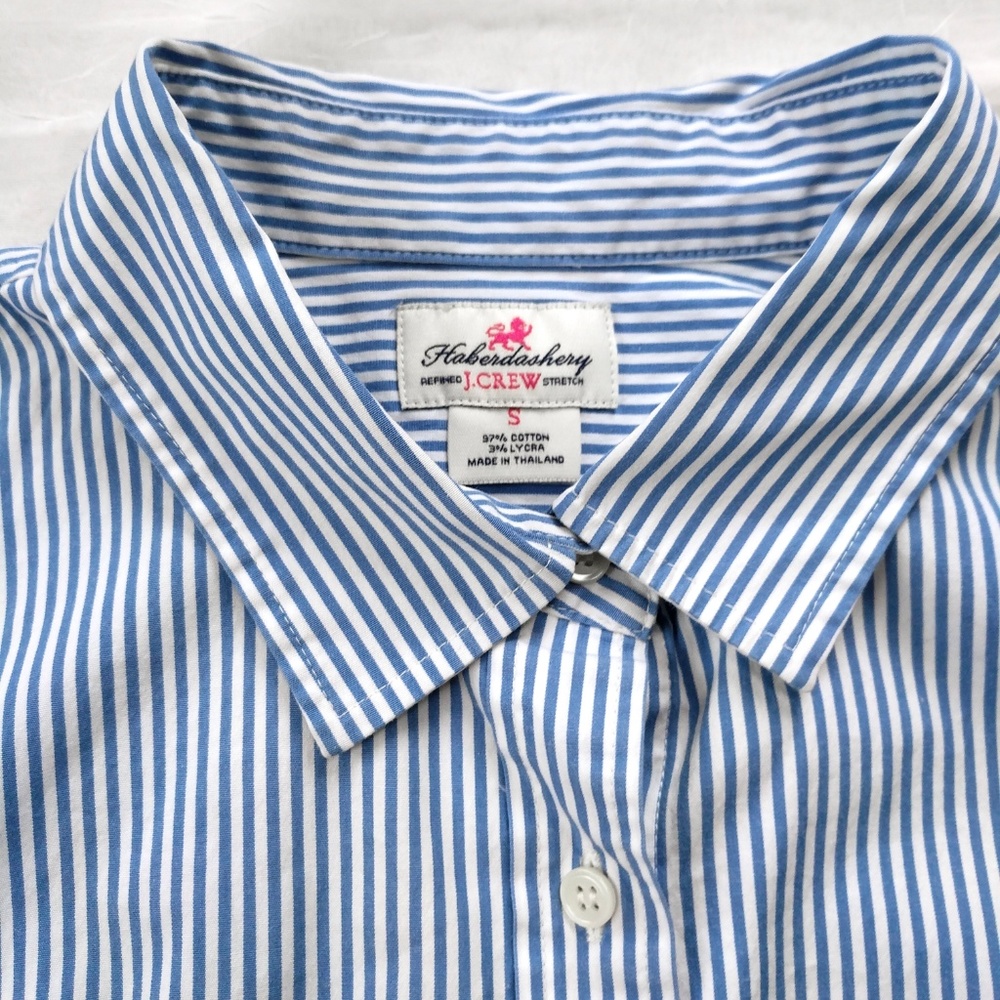 J.Crew Striped Classic Button-up Shirt Poplin S - Picture 4 of 6